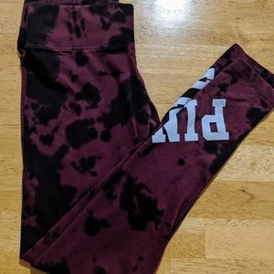 🌸Pink NWOT Leggings 🌸 Marbled Red Wine